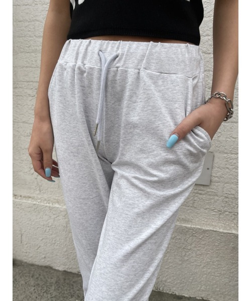 EGOIST(エゴイスト)の「レースUP風ジョガーパンツ(スウェットパンツ・レディース・ブラック/ライトグレー・FREE)」の15枚目の写真