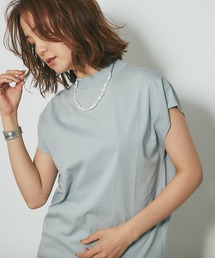 モックネックフレンチTシャツ