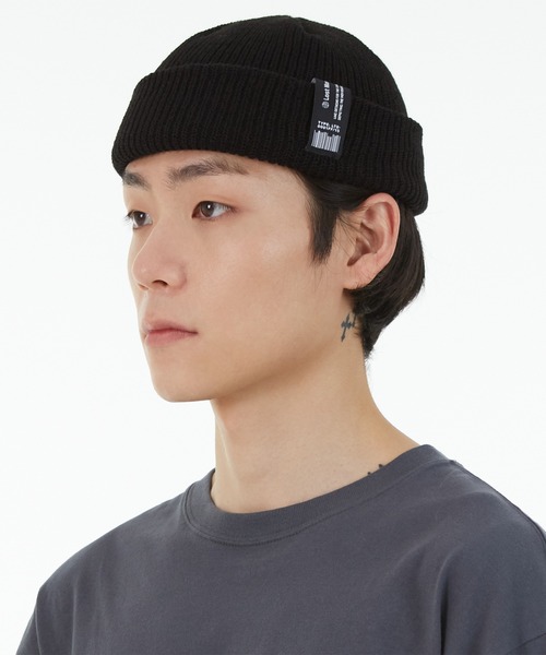 LMCの「【LMC】LABEL SHORT BEANIE / エルエムシー レーベル タグ ショートビーニー（ニットキャップ/ビーニー・メンズ・ネイビー/グレー/ピンク/ブラック・FREE）」の6枚目の写真