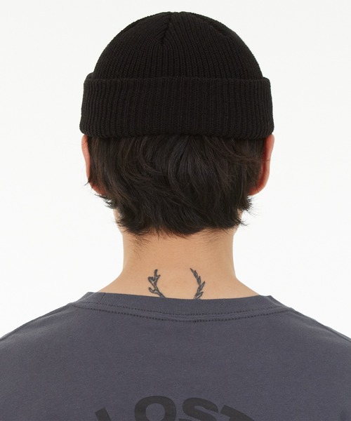 LMCの「【LMC】LABEL SHORT BEANIE / エルエムシー レーベル タグ ショートビーニー（ニットキャップ/ビーニー・メンズ・ネイビー/グレー/ピンク/ブラック・FREE）」の7枚目の写真