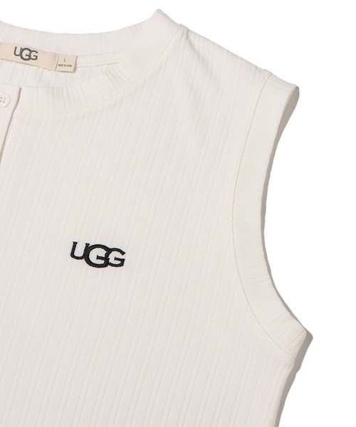UGG（アグ）の「UGG@mos ヘンリーネックノースリーブ リブトップス（タンクトップ・レディース・ホワイト/ラベンダー・L/M）」の10枚目の写真