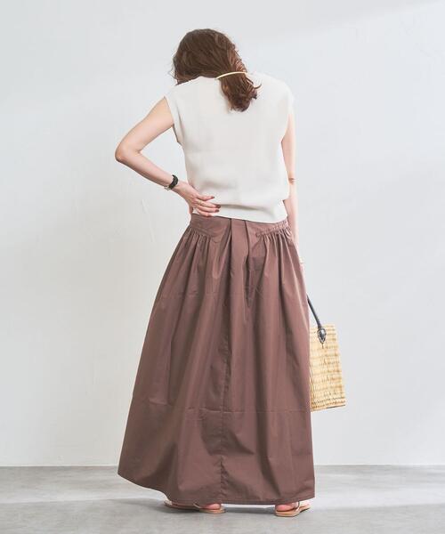 coen（コーエン）の「Re cafe サイドギャザースカート（スカート・レディース・ライトブルー/モカ/ネイビー・L/M）」の18枚目の写真