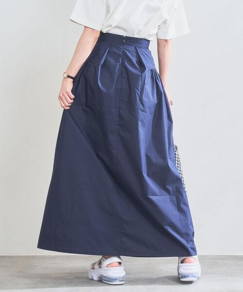 coen（コーエン）の「Re cafe サイドギャザースカート（スカート・レディース・ライトブルー/モカ/ネイビー・L/M）」の16枚目の写真