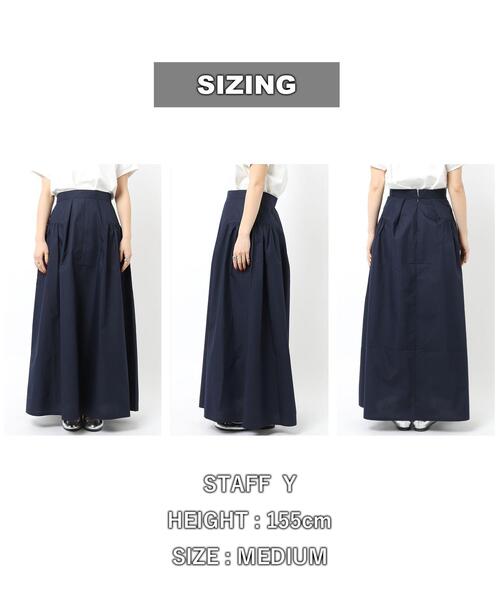 coen（コーエン）の「Re cafe サイドギャザースカート（スカート・レディース・ライトブルー/モカ/ネイビー・L/M）」の12枚目の写真