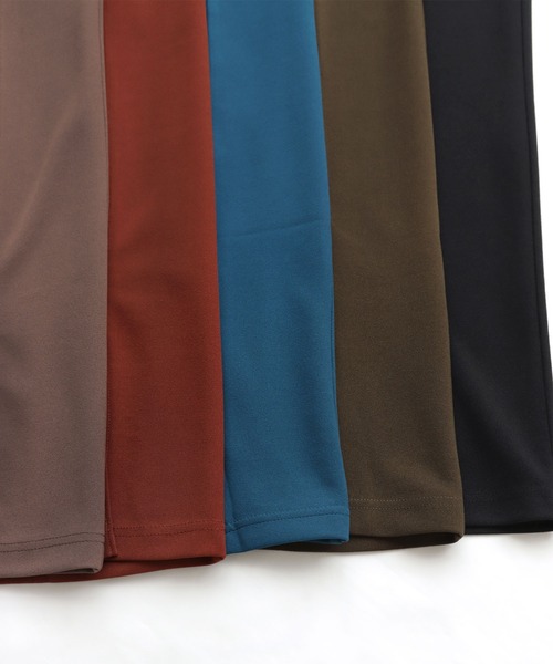 梨地ポンチセンタースリットパンツ