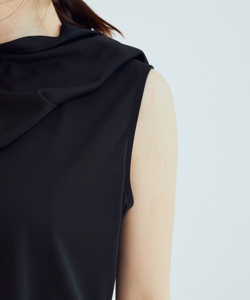 VIS(ビス)の「【EASY CARE・吸水速乾】デザインカラーカットソーブラウス(Tシャツ/カットソー・レディース・ブラック/ベージュ/ピンク・FREE)」の22枚目の写真