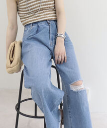 fredy repit | ダメージ加工デニムパンツ(デニムパンツ)