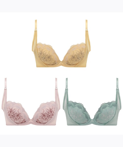 AMOSTYLE BY Triumph(アモスタイルバイトリンプ)の「チャーミングラマー ノンワイヤー ブラジャー アンティーク オーナメント【B,C,Dカップ】AMST1394 HU JX(ブラジャー・レディース・パープル/ゴールド/グリーン・B65/B70/C70/D70/B75/C75/D65/D75/C65)」の16枚目の写真