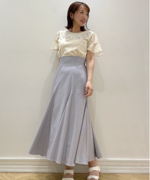 WILLSELECTION（ウィルセレクション）の「袖シフォン刺繍ニット