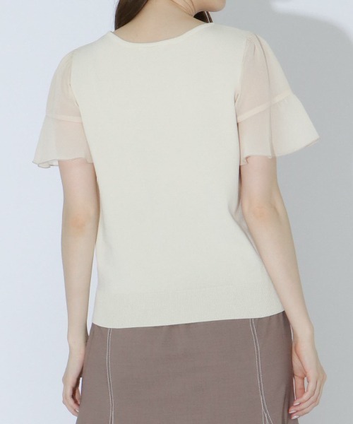 WILLSELECTION 刺繍ニット WILLSELECTION（ウィルセレクション）の「袖シフォン刺繍ニット