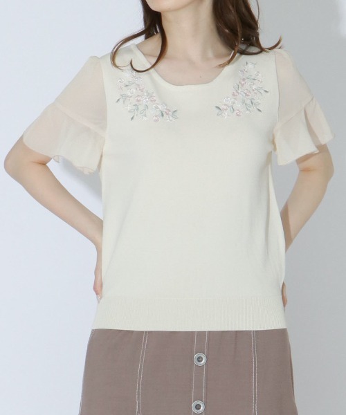 値下げ中！ウィルセレクション ビーズ刺繍ニット WILLSELECTION - 値下げ中！ウィルセレクション ビーズ刺繍ニットの