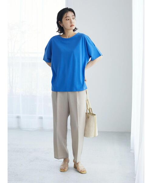 Green　Parks（グリーンパークス）の「バックタックプルオーバー（Tシャツ/カットソー・レディース・ブラック/オフホワイト/ピンク/ブルー・FREE）」の10枚目の写真