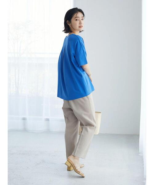 Green　Parks（グリーンパークス）の「バックタックプルオーバー（Tシャツ/カットソー・レディース・ブラック/オフホワイト/ピンク/ブルー・FREE）」の13枚目の写真