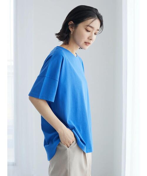 Green　Parks（グリーンパークス）の「バックタックプルオーバー（Tシャツ/カットソー・レディース・ブラック/オフホワイト/ピンク/ブルー・FREE）」の6枚目の写真