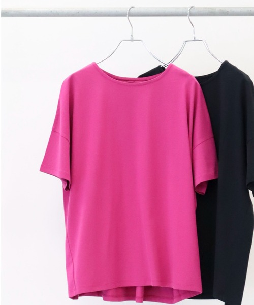 Green　Parks（グリーンパークス）の「バックタックプルオーバー（Tシャツ/カットソー・レディース・ブラック/オフホワイト/ピンク/ブルー・FREE）」の4枚目の写真