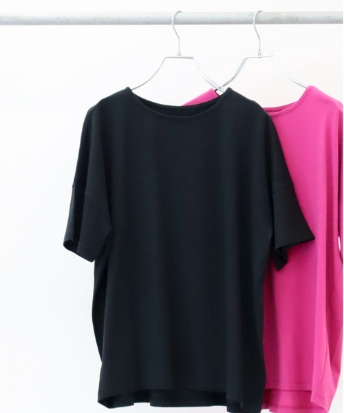 Green　Parks（グリーンパークス）の「バックタックプルオーバー（Tシャツ/カットソー・レディース・ブラック/オフホワイト/ピンク/ブルー・FREE）」の2枚目の写真