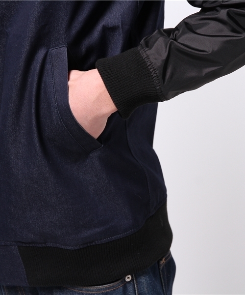 WHO'S WHO gallery（フーズフーギャラリー）の「【期間限定セール】【GIGGER】ビッグMA-1（ブルゾン・メンズ・ブルー/ブラック・MEDIUM/LARGE）」の9枚目の写真