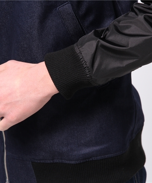 WHO'S WHO gallery（フーズフーギャラリー）の「【期間限定セール】【GIGGER】ビッグMA-1（ブルゾン・メンズ・ブルー/ブラック・MEDIUM/LARGE）」の10枚目の写真