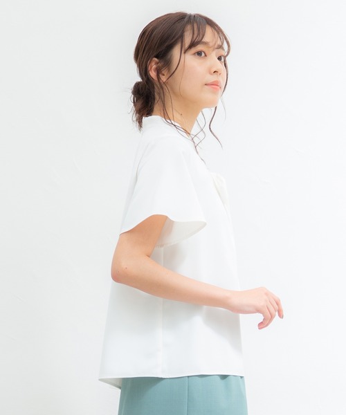 Honeys（ハニーズ）の「ボウタイブラウス（シャツ/ブラウス・レディース・ネイビー系/ネイビー/ホワイト/ホワイト系その他/ボルドー・M/L/S/LL）」の11枚目の写真