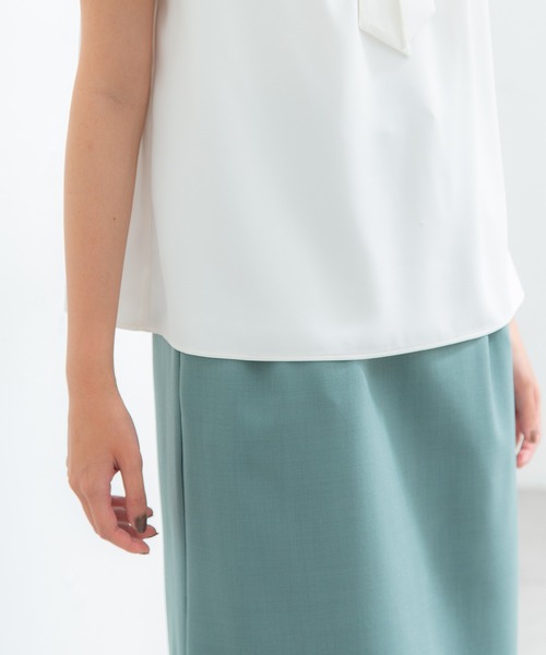 Honeys（ハニーズ）の「ボウタイブラウス（シャツ/ブラウス・レディース・ネイビー系/ネイビー/ホワイト/ホワイト系その他/ボルドー・M/L/S/LL）」の15枚目の写真