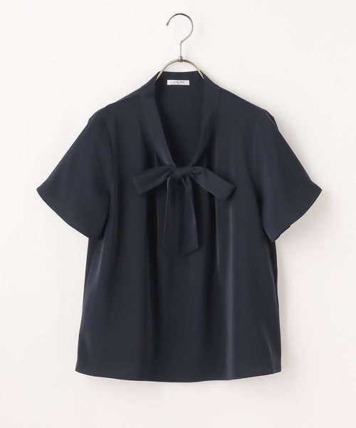 Honeys（ハニーズ）の「ボウタイブラウス（シャツ/ブラウス・レディース・ネイビー系/ネイビー/ホワイト/ホワイト系その他/ボルドー・M/L/S/LL）」の21枚目の写真