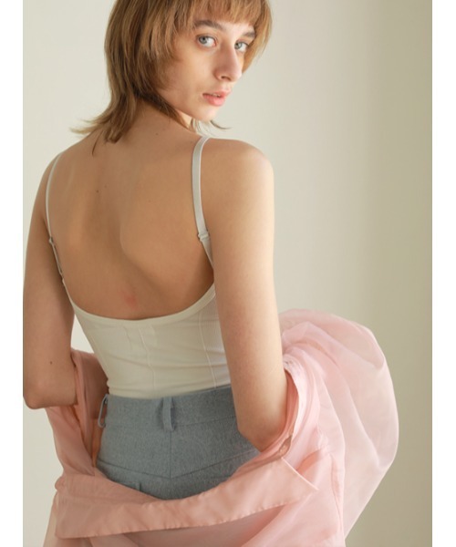 AMAIL（アマイル）の「Icon patin cami（キャミソール・レディース・ホワイト/ブラック/ブルー・FREE）」の7枚目の写真