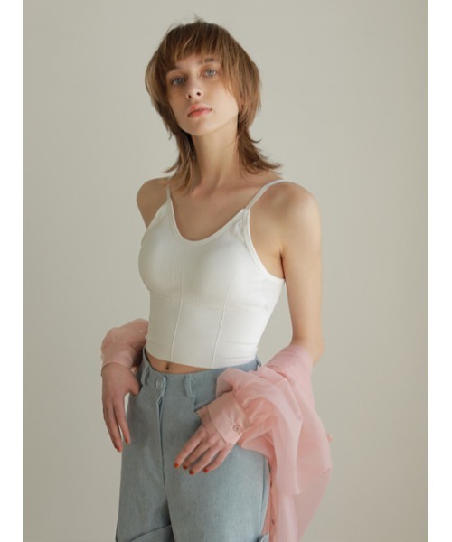 AMAIL（アマイル）の「Icon patin cami（キャミソール・レディース・ホワイト/ブラック/ブルー・FREE）」の8枚目の写真