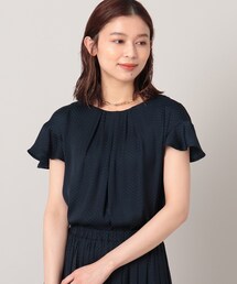 UNTITLED | SET UP/ドット柄 サテンブラウス【洗える】(シャツ/ブラウス)