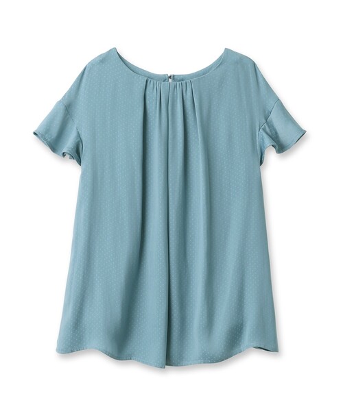 UNTITLED（アンタイトル）の「◆【セットでも単品でも】ドット柄 半袖ブラウス＜洗える／SETUP／通勤＞（シャツ/ブラウス・レディース・ベージュ系その他4/ブルー系/ネイビー系・00/02/04/44/48）」の12枚目の写真