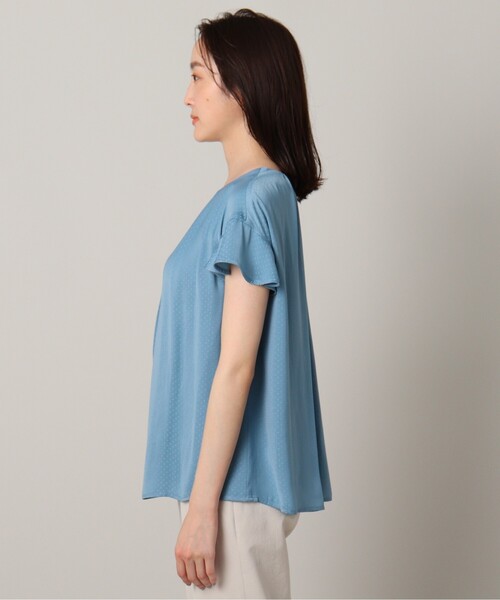 UNTITLED（アンタイトル）の「◆【セットでも単品でも】ドット柄 半袖ブラウス＜洗える／SETUP／通勤＞（シャツ/ブラウス・レディース・ベージュ系その他4/ブルー系/ネイビー系・00/02/04/44/48）」の14枚目の写真