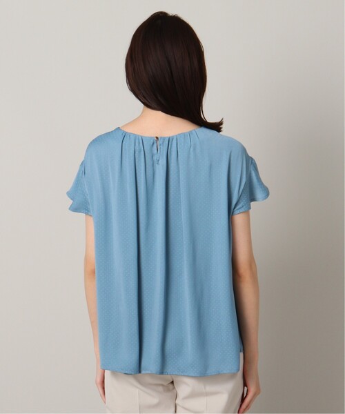 UNTITLED（アンタイトル）の「◆【セットでも単品でも】ドット柄 半袖ブラウス＜洗える／SETUP／通勤＞（シャツ/ブラウス・レディース・ベージュ系その他4/ブルー系/ネイビー系・00/02/04/44/48）」の10枚目の写真