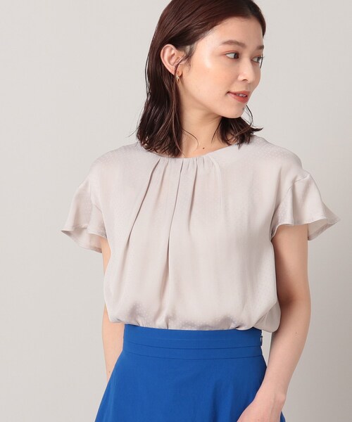 UNTITLED（アンタイトル）の「◆【セットでも単品でも】ドット柄 半袖ブラウス＜洗える／SETUP／通勤＞（シャツ/ブラウス・レディース・ベージュ系その他4/ブルー系/ネイビー系・00/02/04/44/48）」の7枚目の写真