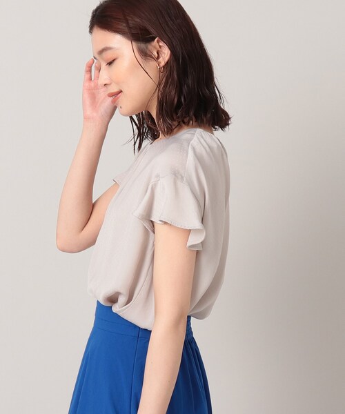 UNTITLED（アンタイトル）の「◆【セットでも単品でも】ドット柄 半袖ブラウス＜洗える／SETUP／通勤＞（シャツ/ブラウス・レディース・ベージュ系その他4/ブルー系/ネイビー系・00/02/04/44/48）」の15枚目の写真