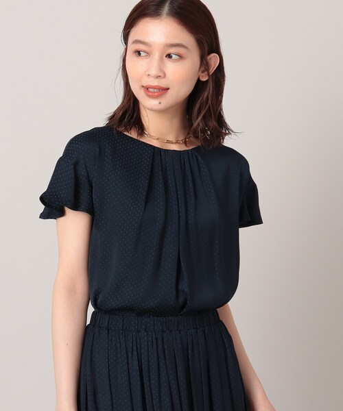 UNTITLED（アンタイトル）の「◆【セットでも単品でも】ドット柄 半袖ブラウス＜洗える／SETUP／通勤＞（シャツ/ブラウス・レディース・ベージュ系その他4/ブルー系/ネイビー系・00/02/04/44/48）」の19枚目の写真