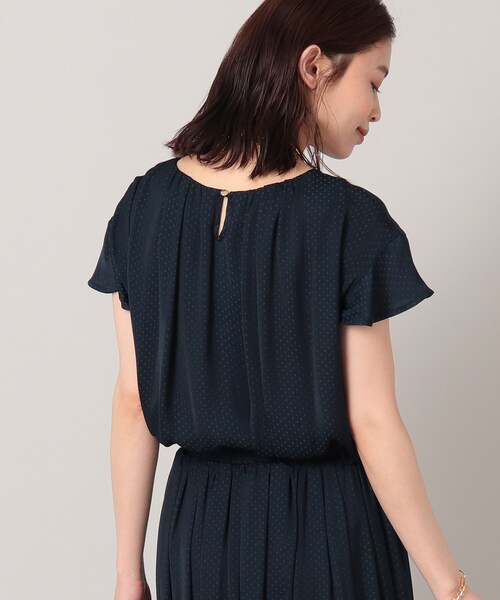 UNTITLED（アンタイトル）の「◆【セットでも単品でも】ドット柄 半袖ブラウス＜洗える／SETUP／通勤＞（シャツ/ブラウス・レディース・ベージュ系その他4/ブルー系/ネイビー系・00/02/04/44/48）」の9枚目の写真