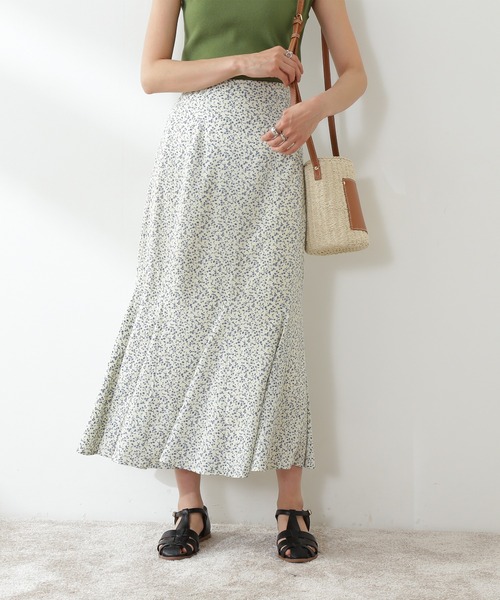 N.（N. Natural Beauty Basic）（エヌエヌナチュラルビューティーベーシック）の「◆ゴアードプリントマーメイドスカート（スカート・レディース・ブラック/クリーム・MEDIUM）」の12枚目の写真