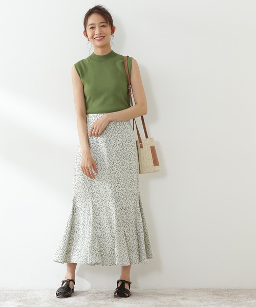 N.（N. Natural Beauty Basic）（エヌエヌナチュラルビューティーベーシック）の「◆ゴアードプリントマーメイドスカート（スカート・レディース・ブラック/クリーム・MEDIUM）」の11枚目の写真