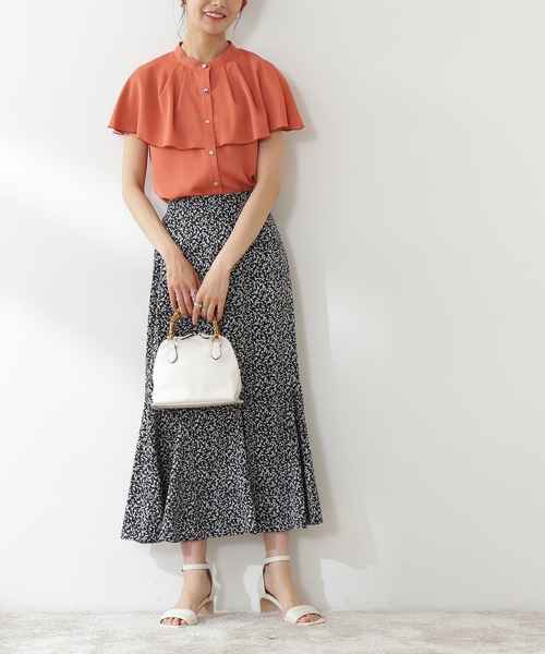 N.（N. Natural Beauty Basic）（エヌエヌナチュラルビューティーベーシック）の「◆ゴアードプリントマーメイドスカート（スカート・レディース・ブラック/クリーム・MEDIUM）」の19枚目の写真