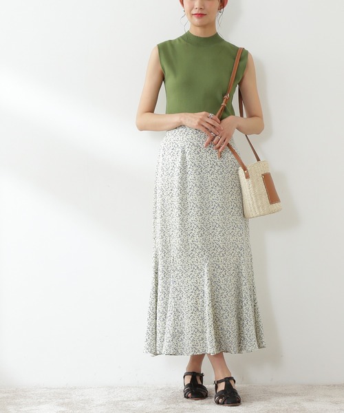 N.（N. Natural Beauty Basic）（エヌエヌナチュラルビューティーベーシック）の「◆ゴアードプリントマーメイドスカート（スカート・レディース・ブラック/クリーム・MEDIUM）」の18枚目の写真