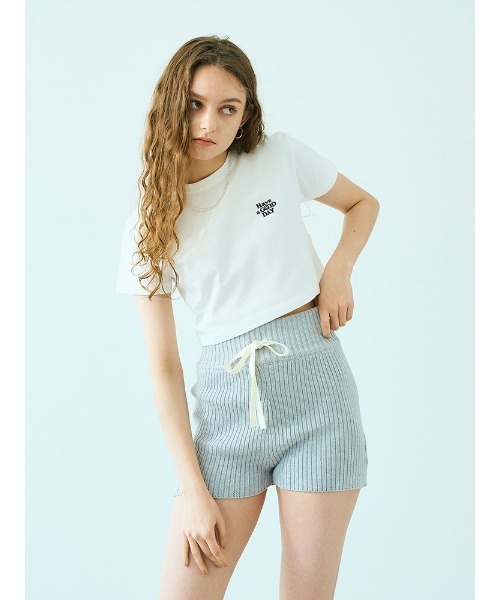 ENVYM（アンビー）の「ロゴＭＩＮＩＴＥＥ（Tシャツ/カットソー・レディース・ホワイト/オレンジ/ブラック・FREE）」の2枚目の写真