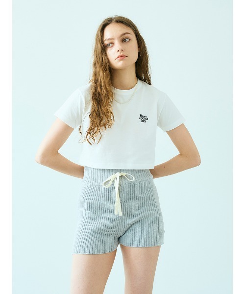 ENVYM（アンビー）の「ロゴＭＩＮＩＴＥＥ（Tシャツ/カットソー・レディース・ホワイト/オレンジ/ブラック・FREE）」の5枚目の写真