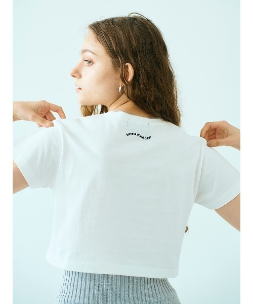 ENVYM（アンビー）の「ロゴＭＩＮＩＴＥＥ（Tシャツ/カットソー・レディース・ホワイト/オレンジ/ブラック・FREE）」の6枚目の写真