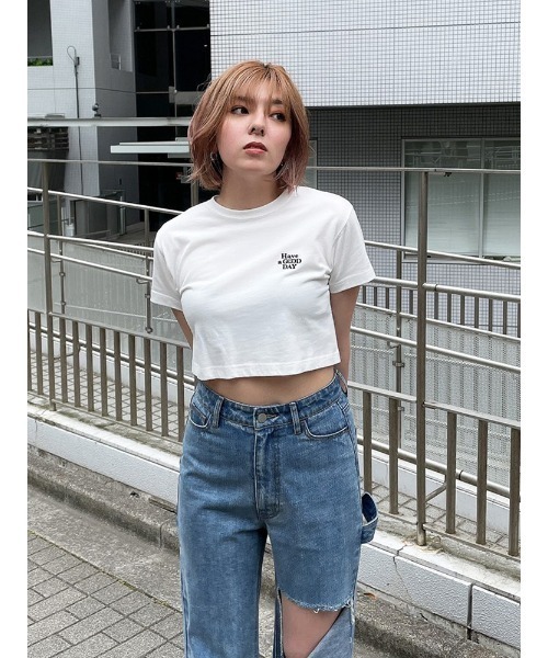 ENVYM（アンビー）の「ロゴＭＩＮＩＴＥＥ（Tシャツ/カットソー・レディース・ホワイト/オレンジ/ブラック・FREE）」の20枚目の写真