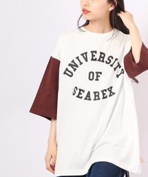 Revo. USAコットン×リサイクルコットン ベールボールアンダー プリントTee