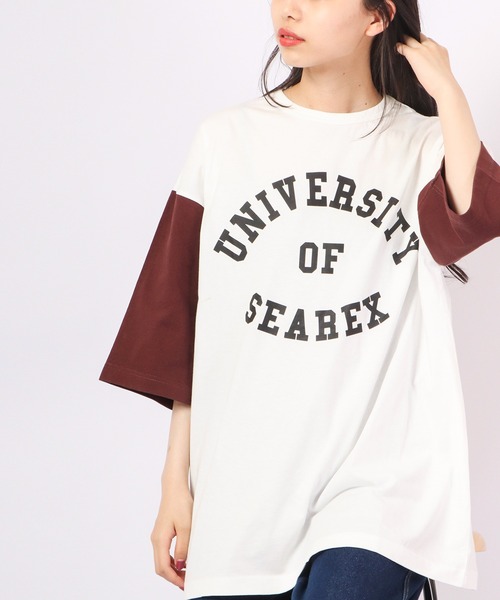 Revo.（レボ）の「Revo. USAコットン×リサイクルコットン ベールボールアンダー プリントTee（Tシャツ/カットソー・メンズ・グリーン/ブルー系その他/ダークパープル/ブラック・2/1）」の4枚目の写真