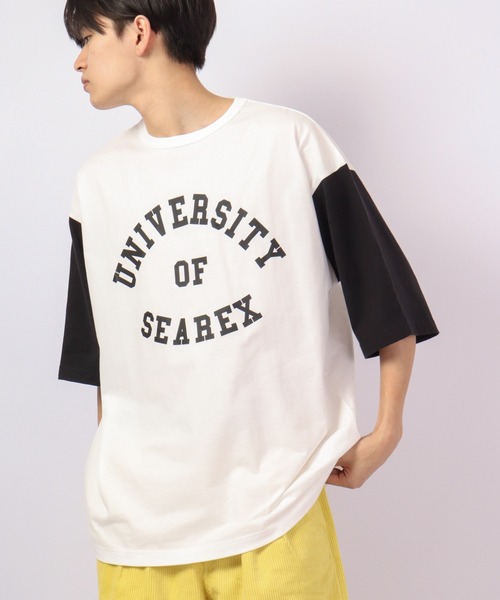 Revo.（レボ）の「Revo. USAコットン×リサイクルコットン ベールボールアンダー プリントTee（Tシャツ/カットソー・メンズ・グリーン/ブルー系その他/ダークパープル/ブラック・2/1）」の2枚目の写真