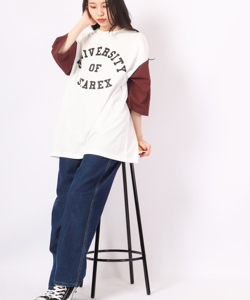 Revo.（レボ）の「Revo. USAコットン×リサイクルコットン ベールボールアンダー プリントTee（Tシャツ/カットソー・メンズ・グリーン/ブルー系その他/ダークパープル/ブラック・2/1）」の13枚目の写真