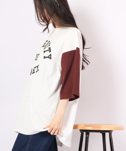 Revo.（レボ）の「Revo. USAコットン×リサイクルコットン ベールボールアンダー プリントTee（Tシャツ/カットソー・メンズ・グリーン/ブルー系その他/ダークパープル/ブラック・2/1）」の12枚目の写真