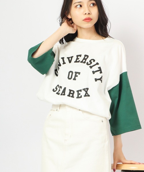 Revo.（レボ）の「Revo. USAコットン×リサイクルコットン ベールボールアンダー プリントTee（Tシャツ/カットソー・メンズ・グリーン/ブルー系その他/ダークパープル/ブラック・2/1）」の5枚目の写真