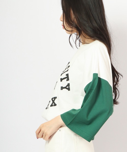 Revo.（レボ）の「Revo. USAコットン×リサイクルコットン ベールボールアンダー プリントTee（Tシャツ/カットソー・メンズ・グリーン/ブルー系その他/ダークパープル/ブラック・2/1）」の6枚目の写真